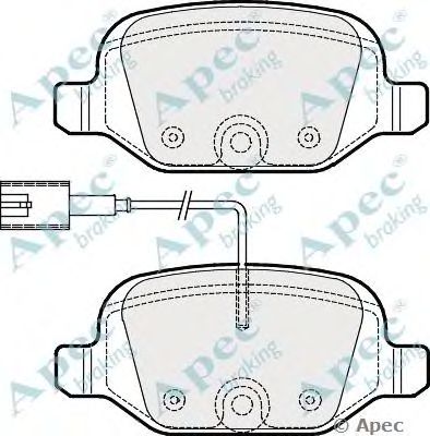 APEC BRAKING pad1819 -  Комплект тормозных колодок, дисковый тормоз